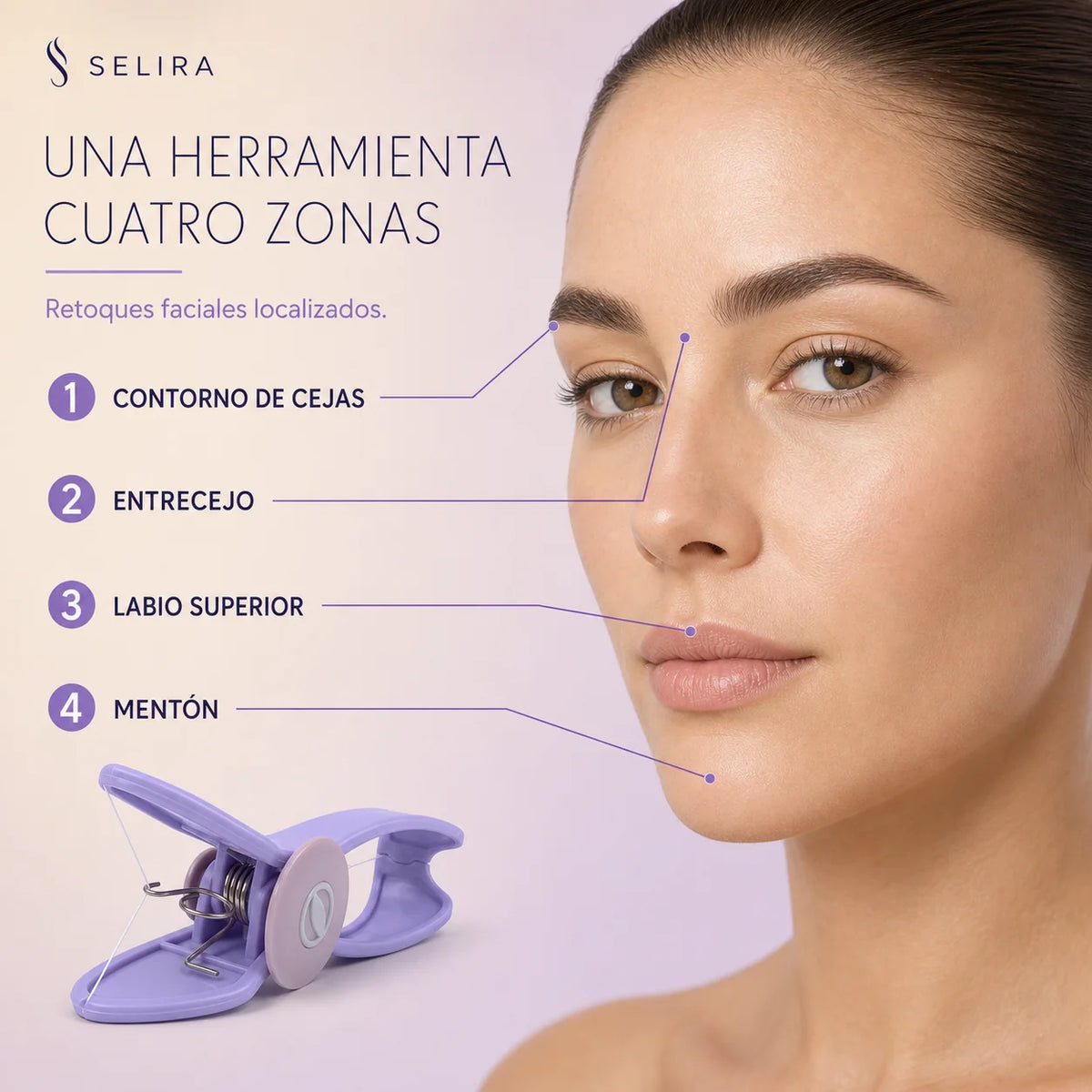 Depilador facial de hilo Selira